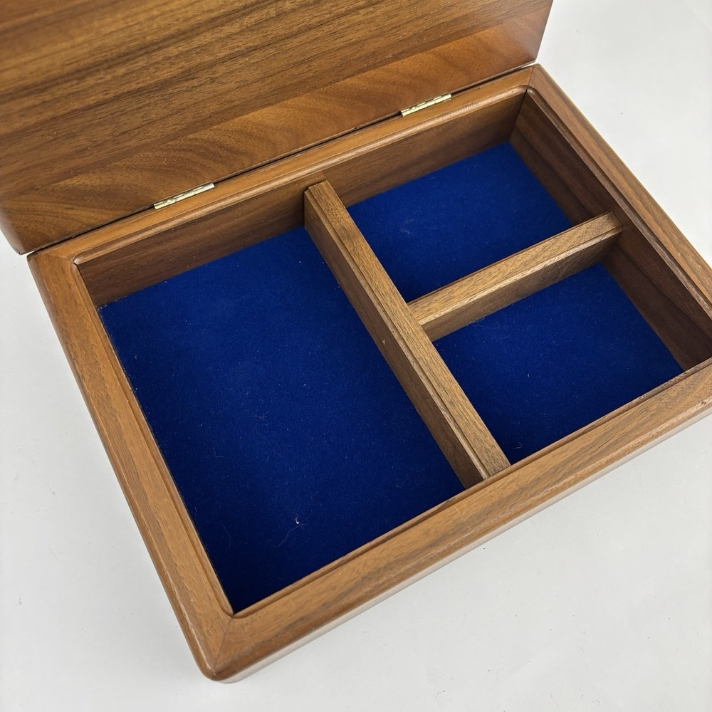 Potsdam College Walnut Wood Box Jewelry The State University Of New York - Picture 4 of 9